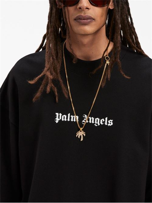 Felpa in cotone con logo PALM ANGELS | PMBA074F23FLE0031001